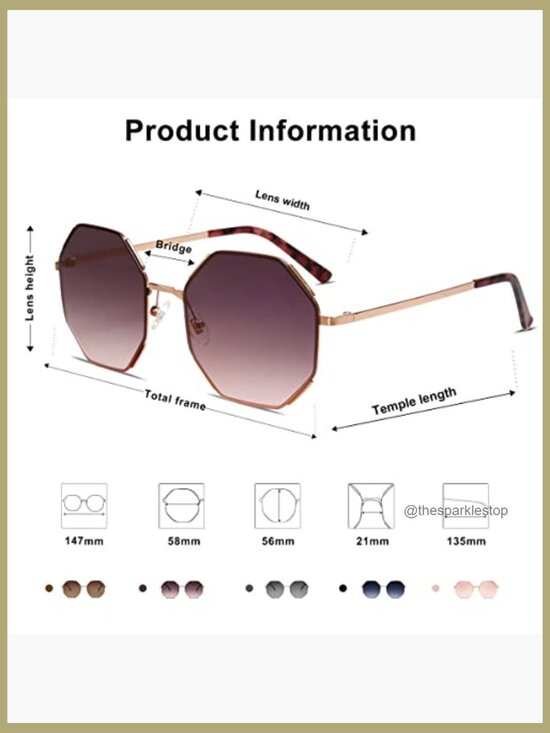 Metal Frame Sunglasses with UV400 Protection, Gradient Lens main image 6